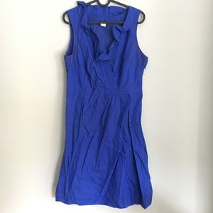 JCrew cotton faux-wrap sleeveless dress